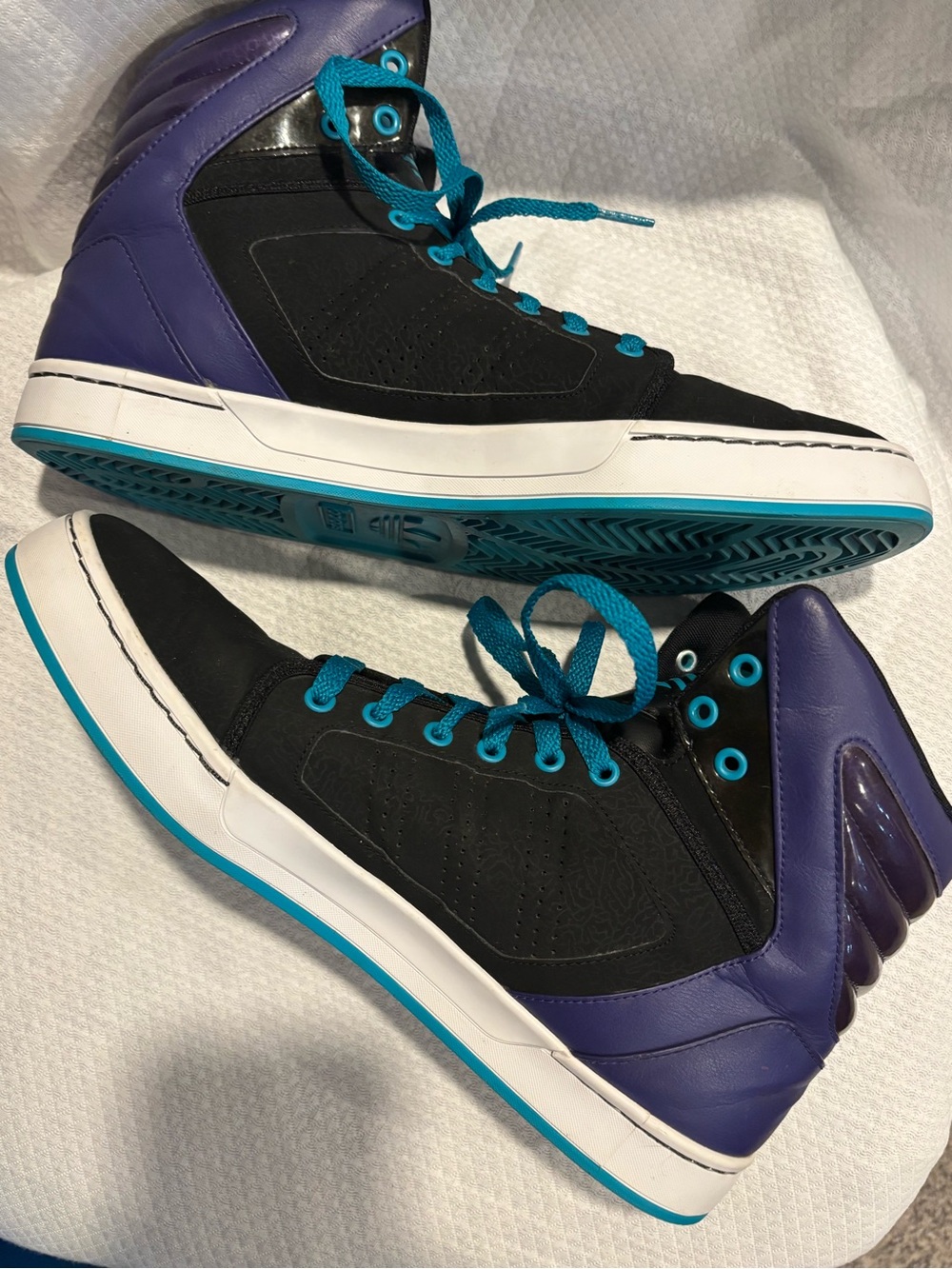 Adidas Originals Black Purple Teal High Top Sneakers Men’s 11